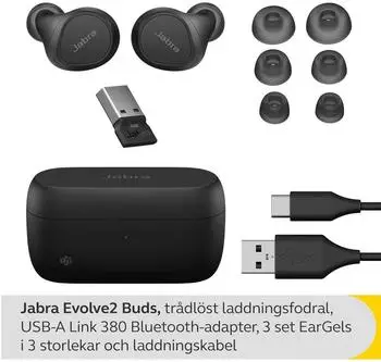 Jabra Evolve2 Buds MS USB-A – Jabra Evolve2 Buds MS USB-A – professionelle In-Ears für konzentriertes Arbeiten
