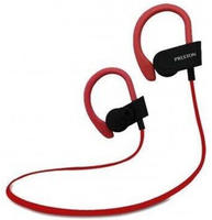 PRIXTON AB100 Kabellose Sport-Kopfh&ouml;rer mit Bluetooth, ergonomisches Design, Rot