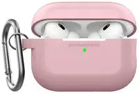 KEYBUDZ APP_S5_BPK, KEYBUDZ APP_S5_BPK Airpods Pro Schutzh&uuml;lle, Pastellrosa Silikon