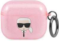 Karl Lagerfeld KLA3UKHGP AirPods 3 H&uuml;lle pink/pink Glitzer Karls Kopf - Rosa