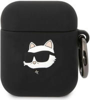 Fall Karl Lagerfeld Silikon Choupette Kopf 3D Na Airpods 1/2 - Czarne - Schwarz