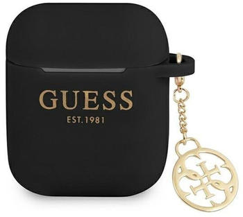 Guess Silicone Cover 4G Charm Black AirPods 1 & 2 GUA2LSC4EK