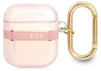 Guess Case GUA2HHTSP AirPods Cover Pink / Pink Strap