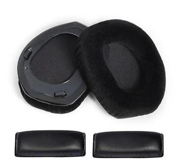INF Ohrpolster und Kopfbügelpolster für Sennheiser HDR RS165/RS175/RS185/RS195, Rauschunterdrückungseffekt, Flanell, Proteinleder, Schaumstoff