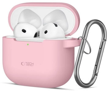 Tech-Protect Silicone Hook für Apple AirPods 4 Rosa