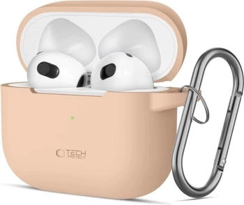 Tech-Protect Silicone Hook Case for Apple AirPods 3 – Beige