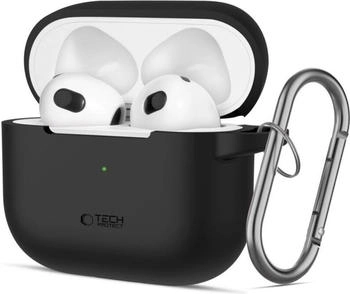 Tech-Protect Silicone Hook Case for Apple AirPods 3 – Schwarz