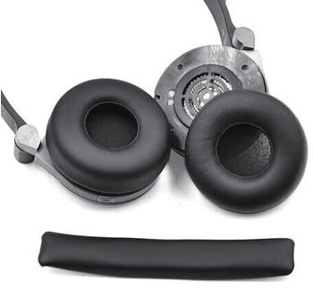 INF 1 Paar Ersatz Ohrpolster für JBL E40 E40BT, Ohrpolster und EIN Kopfbügelersatz, PU + Schwamm Material, 1 x Ohrpolster, 1 x Kopfbandabdeckung
