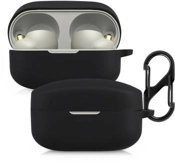 kwmobile Schutzhülle kompatibel mit Sony WF-1000XM4 - Hülle Kopfhörer - Silikon Case Cover Schwarz