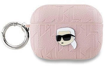 Karl Lagerfeld Karl Lagerfeld PU Embossed Karl Head Hülle für AirPods Pro 2 Pink