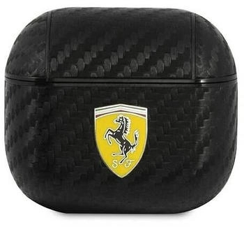 Ferrari Scuderia Ferrari Apple AirPods 3 Cover Schwarz On Track Carbon Collection Silicone Schutzh&uuml;lle Case
