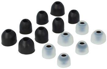 vhbw 7 Paar Ohrstöpsel kompatibel mit WF-1000XM3, WF-1000XM4 kabellose Kopfhörer - negro/blanco, Silikon, Weich