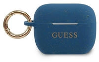 Guess GUACAPSILGLBL AirPods Pro H&uuml;lle blau/blau Silikonglitzer - Blau