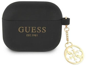 Guess Silicone Cover 4G Charm Black AirPods 3