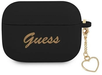 Guess GUAPLSCHSK AirPods Pro Cover Black / Black Silicone Charm Collection