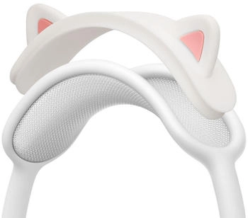 kwmobile Katzenohren Kopfband Abdeckung kompatibel mit Apple AirPods Max - Cat Ear Stirnband Polster - Kopfhörer Aufsatz in Weiß Pink