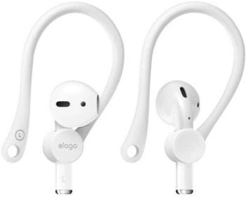 Elago EarHooks Ohrbügel Kompatibel mit Apple AirPods Pro & AirPods 2, 1 Ohrhalter - Perfekt für Sport und Outdoor-Aktivitäten, Langlebiger Komfort (Weiß)