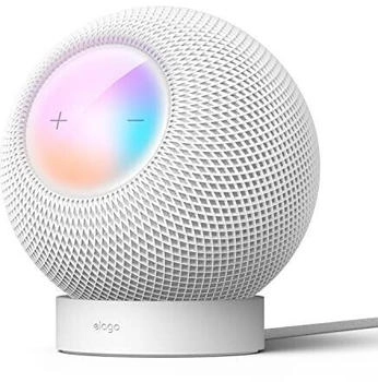 Elago Silikon Ständer Kompatibel mit HomePod Mini - Proper EQ, Leichter zu Steuern mit Besserer Sichtbarkeit der Anzeige, Stabile Halterung, Anti-Rutsch-Ständer für Ladegerät (White)