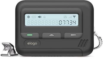 Elago Pager Hülle kompatibel mit AirPods Pro 2. Generation Case Cover, Kettenband inklusive, Retro Design Case kompatibel mit AirPods Pro 2 Case [USB-C/Lichtkabel] (Schwarz)