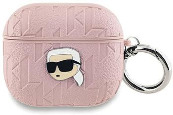 Karl Lagerfeld Karl Lagerfeld PU Embossed Karl Head Hülle für AirPods 3 Pink