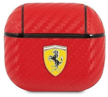 Ferrari Scuderia Ferrari Apple AirPods 3 Cover Rot On Track Carbon Collection Silicone Schutzh&uuml;lle Case