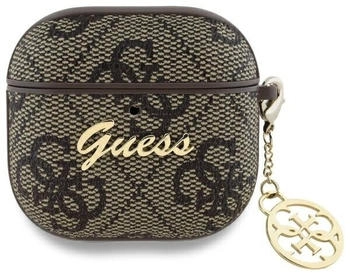 Guess Schutzhülle 4G Charm Collection Case für AirPods 4, Braun