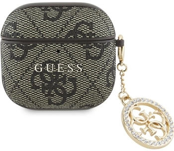 Guess Schutzhülle Strass 4G Charm Case für AirPods 4, Braun