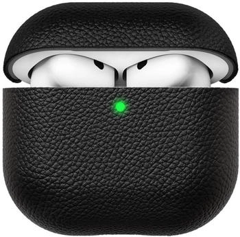 KeyBudz Artisan Series Leather Case for Airpods 4:th gen - Black