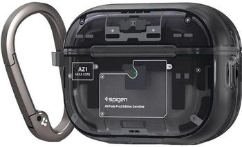 Spigen Schutzhülle für Apple AirPods Pro 2, Ultra Hybrid, Rauchfarben-Grau (Zero One)