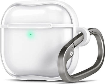 Spigen Schutzhülle für Apple AirPods 4, Ultra Hybrid, Transparent-Weiß