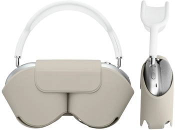 kwmobile H&uuml;lle kompatibel mit Apple AirPods Max Polyester Hellgrau