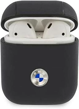 CG Mobile BMW BMA2SSLNA for Apple AirPods cover navy Geniune Leather Silver Logo