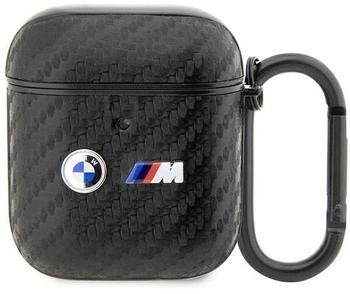 CG Mobile BMW BMA2WMPUCA2 AirPods 1/2 cover black Carbon Double Metal Logo