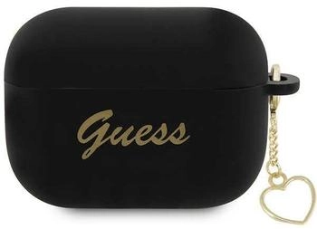 CG Mobile Guess 4G Charms Heart Silicone Case für Apple Airpods Pro 2 schwarz