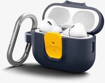Spigen Hülle für Apple AirPods Pro 3, Nano Pop, Dunkelblau-Gelb