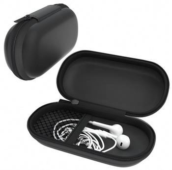 Eazy Case Kopfhörer Tasche Case Schutzhülle Aufbewahrungstasche Netzfach Oval schwarz