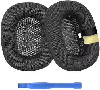 MMOBIEL Ersatz Ohrpolster für AirPods Max Kopfhörer von - Premium Mesh Gewebe Kopfhörer Ohrpolster mit Siliconschicht Ersatzpolster Grau