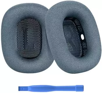 MMOBIEL Ersatz Ohrpolster für AirPods Max Kopfhörer von - Memory- Schaumstoff und Mesh Gewebe Kopfhörer Ohrpolster Kopfhörer Ersatzpolster Blau