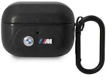 CG Mobile BMAP22PVTK BMW M Motorsport AirPods Pro Cover schwarz/schwarz Leder Curved Line