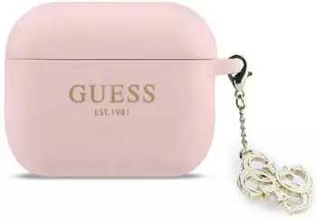 Guess Schutzhülle Guess Silicone 4G Charm Case für AirPods Pro 3, Rosa