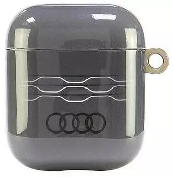 IMOBO Audi IML Geometric Pattern Apple AirPods 1/2 Cover Grey (AU-IMLAP-A6/D3-GY)