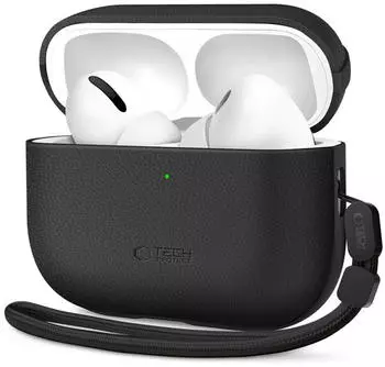 Tech-Protect NaturalFit Lederh&uuml;lle f&uuml;r AirPods Pro 3 schwarz