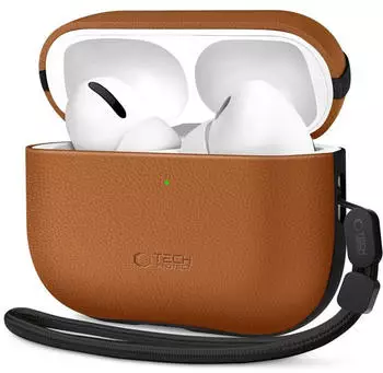 Tech-Protect NaturalFit Lederh&uuml;lle f&uuml;r AirPods Pro 3 braun