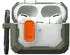 Urban Armor Gear Plasma Case für die Apple AirPods Pro 3 Hülle (2025) (Wireless-Charging kompatibel/Status LED sichtbar, Abnehmbarer Karabinerhaken) Olive/transparent