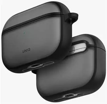 Uniq Case Veren for AirPods Pro 3 smoke (Kopfhörer Hülle), Kopfhörertasche + Schutzhülle, Braun, Schwarz