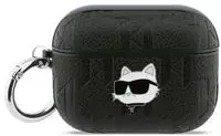 H&uuml;lle Case AirPods Pro 3 Karl Lagerfeld Kunststoff schwarz Logo Katze Metall Pin -