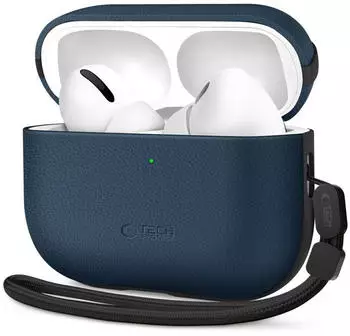 Tech-Protect NaturalFit Lederh&uuml;lle f&uuml;r AirPods Pro 3 marineblau