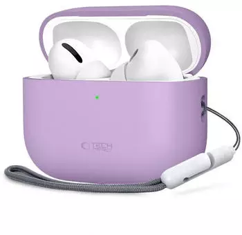Tech-Protect Silikon Apple Airpods Pro 3 Lavendel (Kopfh&ouml;rer H&uuml;lle), Kopfh&ouml;rertasche + Schutzh&uuml;lle, Violett