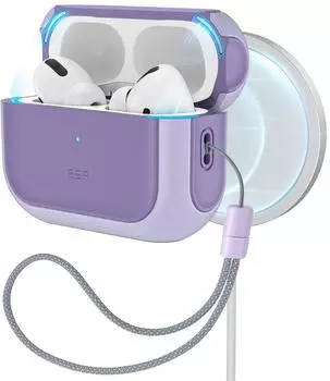 ESR ESR ORBIT HALOLOCK MAGSAFE Apple AIRPODS PRO 1 / 2 LAVENDER (Kopfhörer Hülle), Kopfhörertasche + Schutzhülle, Pink, Violett