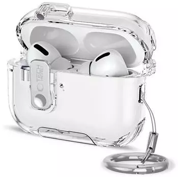 Tech-Protect Bounce Pro Apple Airpods Pro 3 Klar (Kopfh&ouml;rer H&uuml;lle), Kopfh&ouml;rertasche + Schutzh&uuml;lle, Transparent